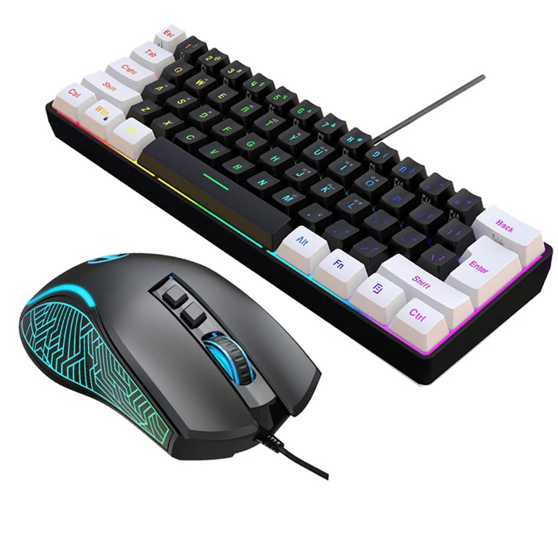 Gaming Keyboard Ergonomic - Toetsenbord en muis 60% computer gaming