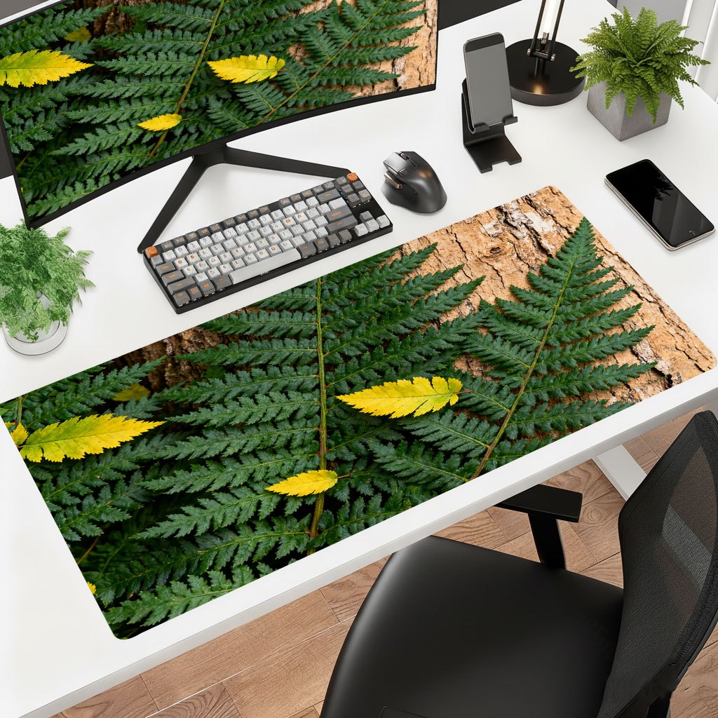 Gaming Keyboard Brand - Merk Leaf Design Muismat IJzeren Kunst