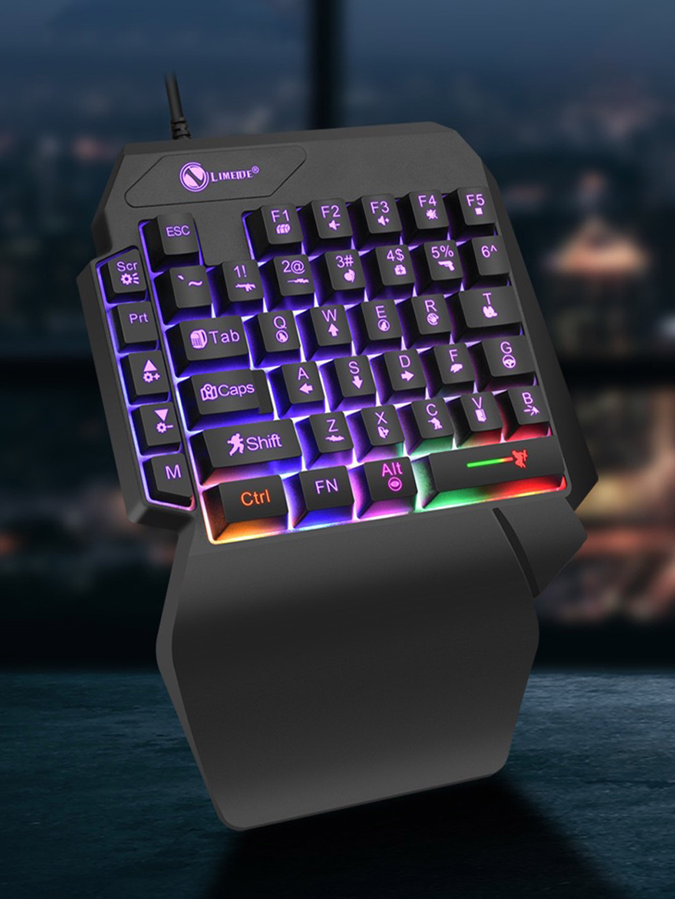 Gaming Keyboard Half - Mechanisch lichtgewicht gaming-toetsenbord voor één hand,