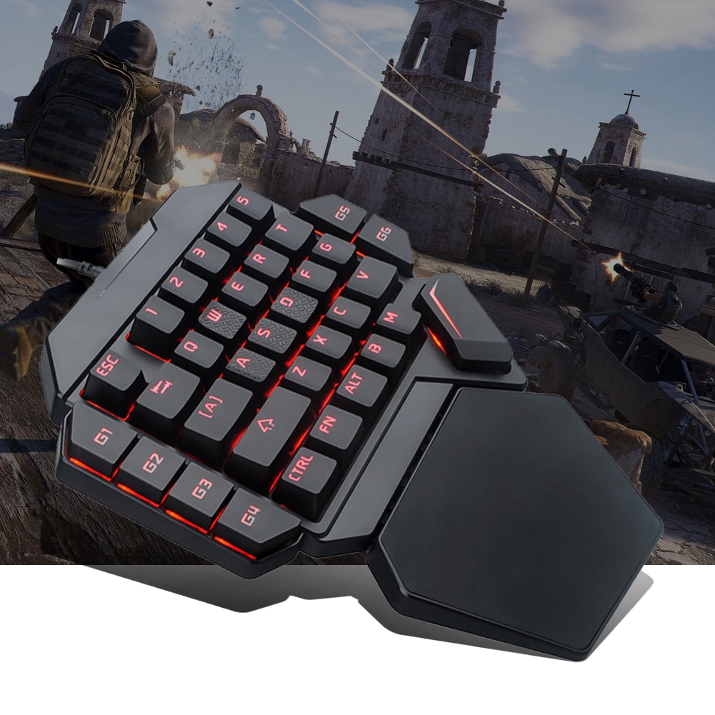 Gaming Keyboard Half - Blacklight-toetsenbord Toetsenbord met één hand RGB