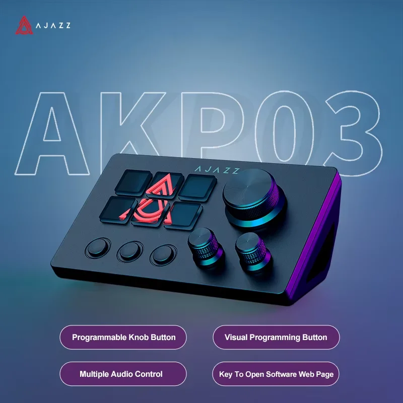 Gaming Keyboard 1 Hand - Ajazz AKP03E/153E Desktop Helper Bureauconsole Paneelcontroller