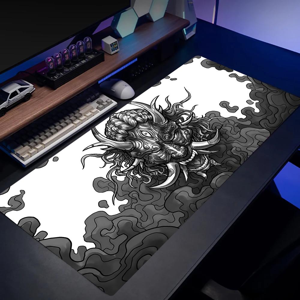 Gaming Keyboard And Mouse Set - Oni Hannya Muismat Grote Set Kantoordecoratie