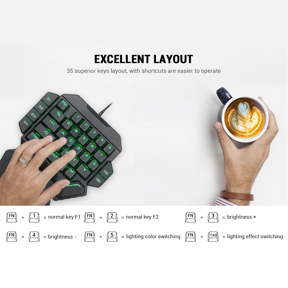 Blacklight-toetsenbord Toetsen - Gaming Keyboard Half recensie en prijs