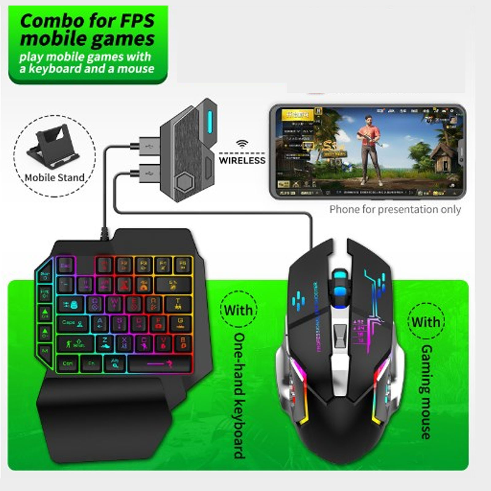 Toetsenbord-muis-converterset  - Gaming Keyboard And Mouse Set recensie en prijs