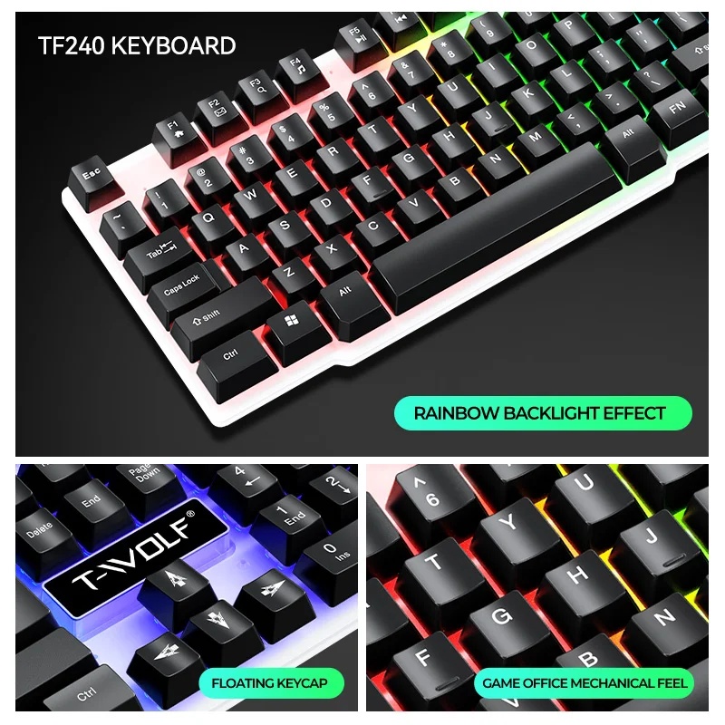 NIEUWE USB-toetsenbord- en mui - Gaming Keyboard And Mouse Set recensie en prijs