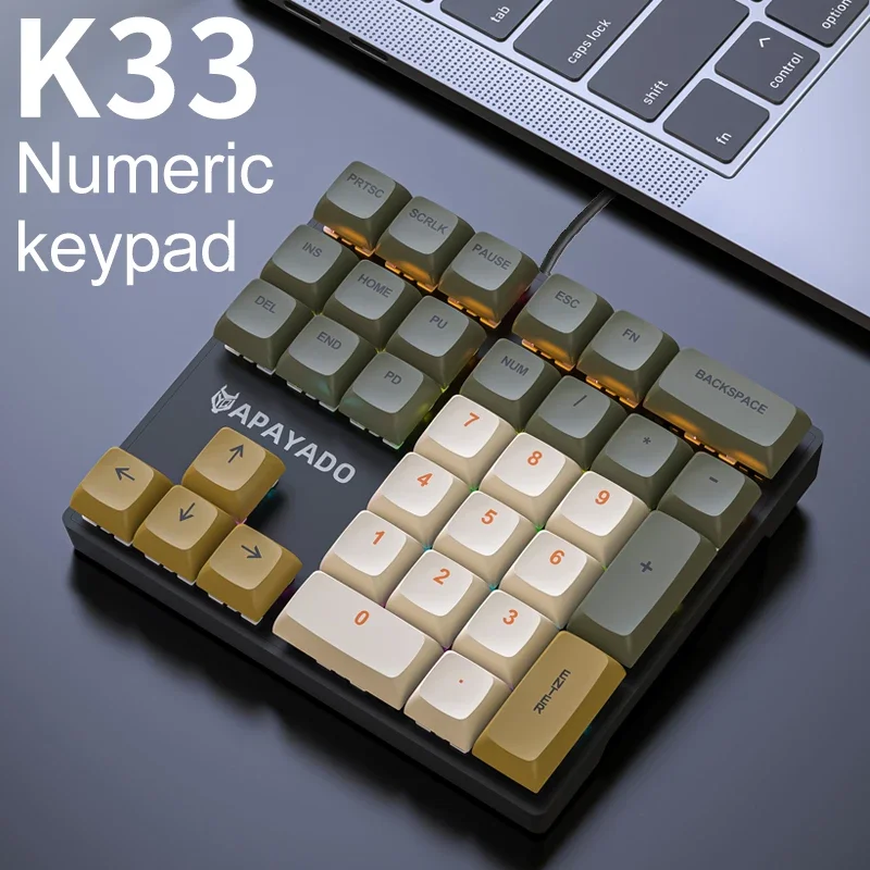 K33 Bedraad mechanisch numerie - Gaming Keyboard 1 Hand recensie en prijs