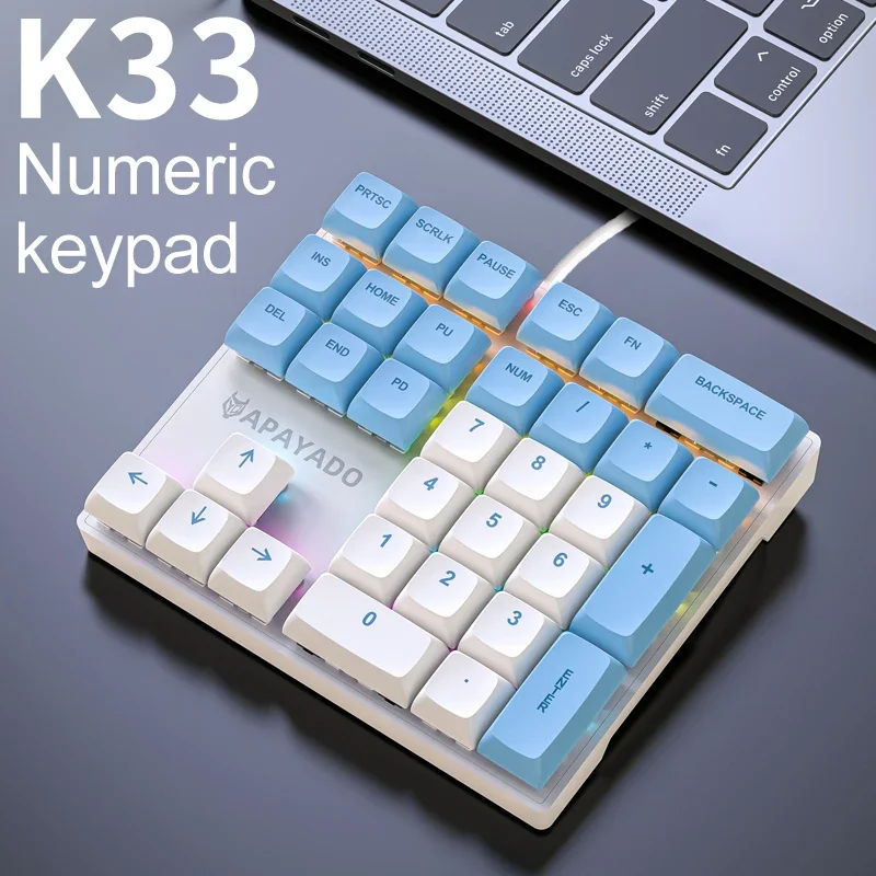 K33 Bedraad mechanisch numerie - Gaming Keyboard 1 Hand recensie en prijs