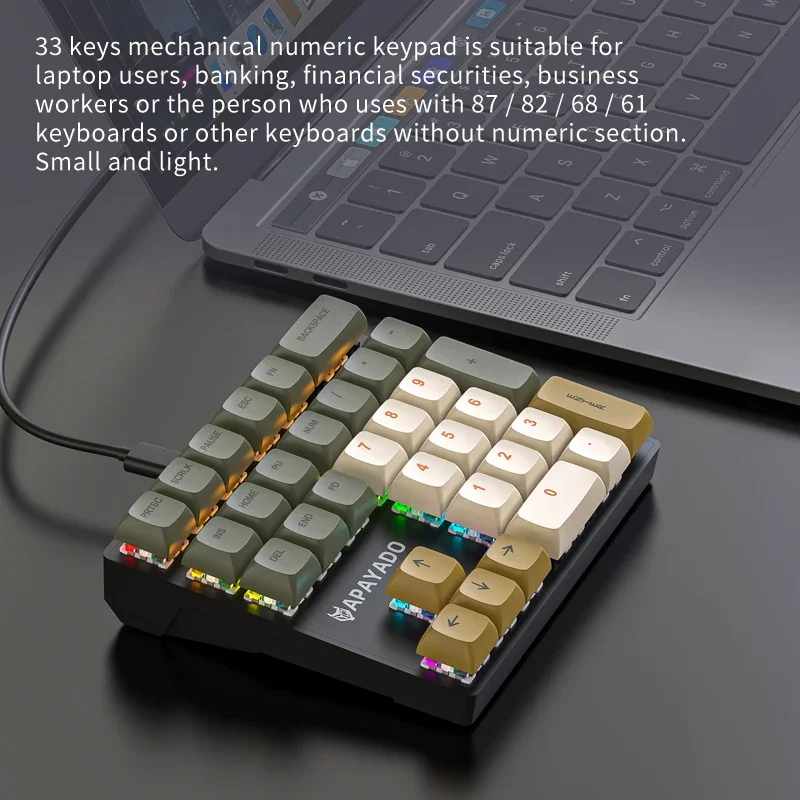 K33 Bedraad mechanisch numerie - Gaming Keyboard 1 Hand recensie en prijs